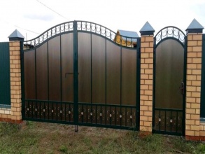 Кованые заборы с поликарбонатом 12 метров фото в Семёнове